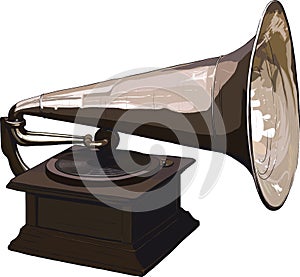 Old obsolete gramophone