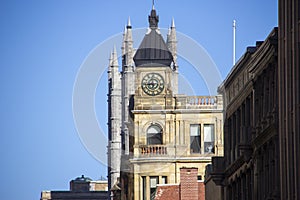 Old office building with clock tower, Montreal