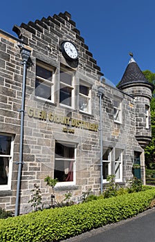 Old office building Glen Grant Whisky Distillery Scotland