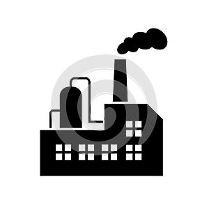 Old oil factory vector icon