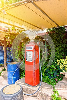 Old oil gasoline dispenser