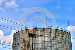 Old oil storage tank