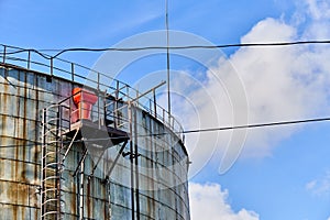 Old oil storage tank