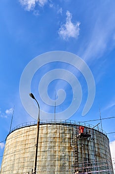 Old oil storage tank