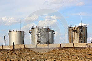 Old oil storage tank