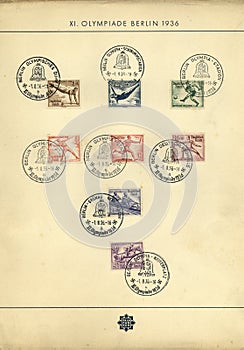 Old Olympic Games stamps