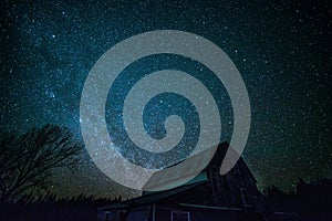 Old Ontario Barn and the night stars