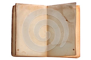 Old open book