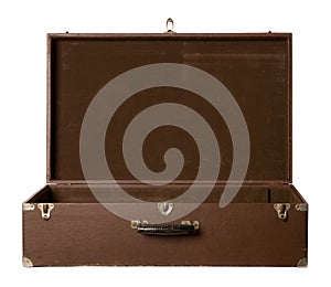 Old open suitcase