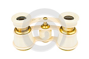 Old opera binoculars closeup