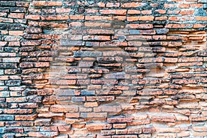 Old orange brick wall for background, Background with a red brick wall, Brick old grunge stone wall orange texture background. Mod