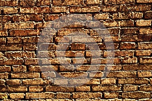 Old orange brick wall