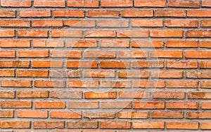 Old orange brick wall texture background