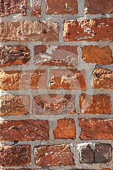 Old orange brickwork texture