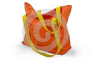 Old orange shopping bag
