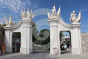 Old ornamental main gate at Bratislava castle