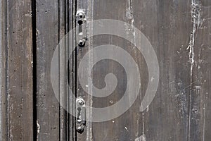 Old ornate wooden door with beautiful carvings