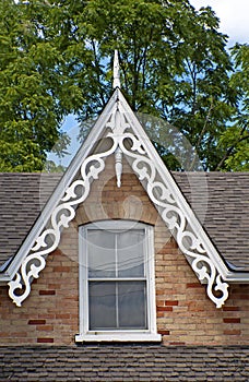 Old ornate wooden gable