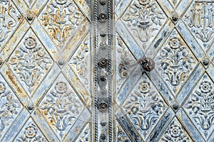 Old ornated iron door