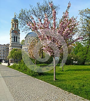 Old orthodox cathedral in Lodz, central Poland