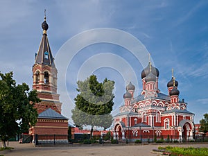 Old orthodox Cathedral of the Resurrection of Christ and bell tower in Borisov, Minsk region, Belarus photo