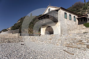 Old Orthodox cell on the sea coast