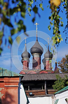 Old orthodox church in historical city center of Yaroslavl, Russia.