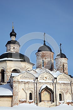 Old orthodox church in winter, Kirillov, Russia