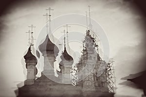 Old orthodox church in Kostroma, Russia