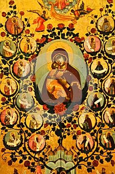 The old orthodox icon in the church