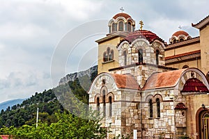 Old orthodox monastery in Greece. St Cyprian Monastery, Attica , Greece