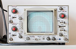 Old oscilloscope, technical equipment