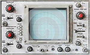 Old oscilloscope, technical equipment