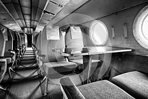 Old outdated passenger air inside photo