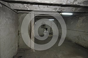 Old outdated room in the basement of a house with