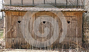 Old outhouses