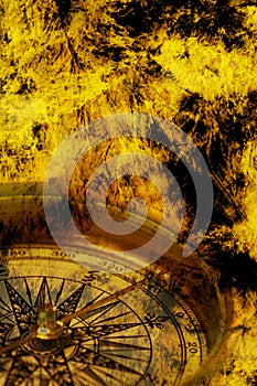 Old Page and Compass