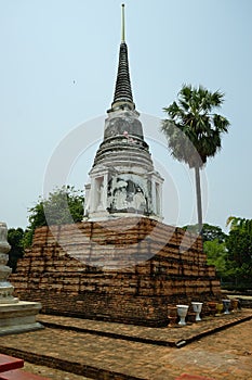 The old pagoda in thailand temple