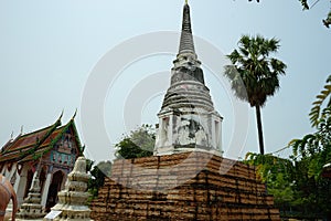 The old pagoda in thailand temple