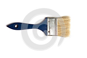 Old paint brush isolated on white background.