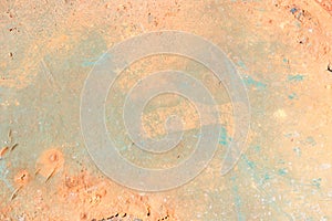 Old paint on rusty metal texture.