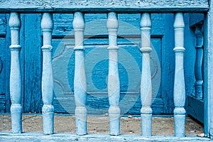 Old painted Blue bars