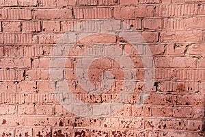 Old painted brick wall background. Brick wall texture