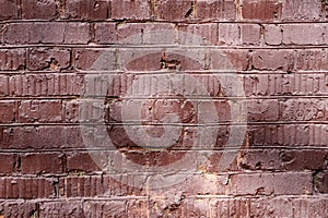 Old painted brick wall background. Brick wall texture