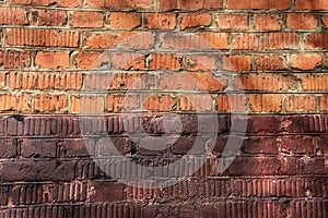 Old painted brick wall background. Brick wall texture