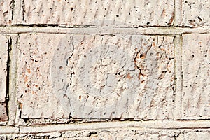 Old painted brick wall background. Brick wall texture