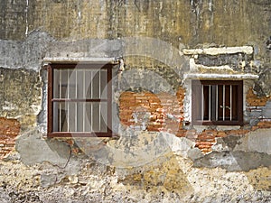 Old painted concrete wall