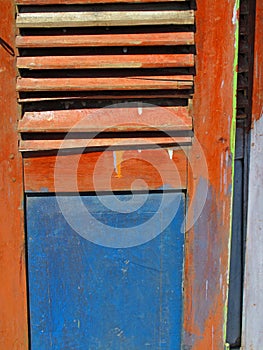 Old Painted Louvered Shutters photo