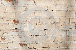 Old painted brick wall background and texture