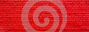 Old Painted Red brick wall Texture Background